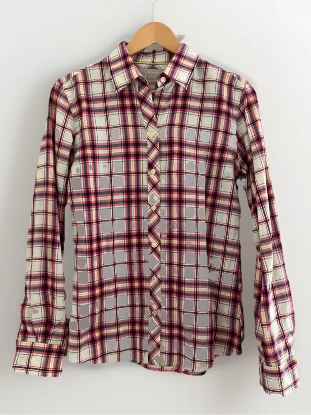 Banana Republic Soft Wash Plaid Button-Down Shirt Small
